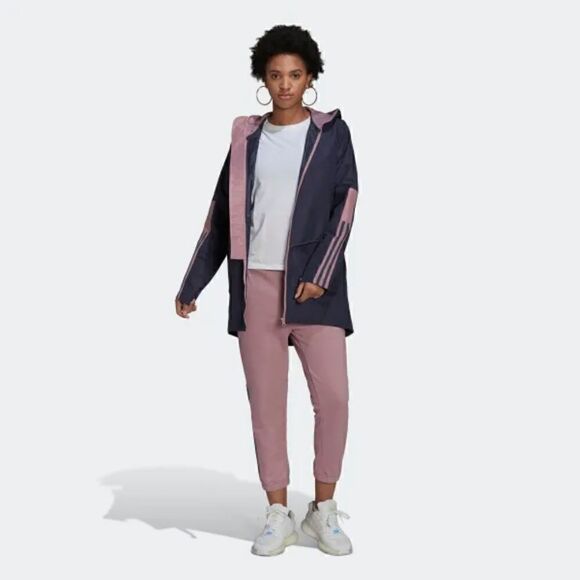 Adidas Tiro Parka Jacket Coat All Weather Women's Size Small S Shadow Navy Grey - Picture 5 of 15